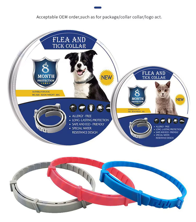 Flea & Tick Protection Collar for Dogs and Cats
