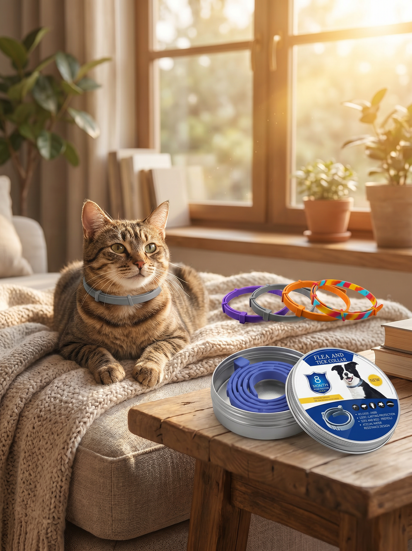 Flea & Tick Protection Collar for Dogs and Cats